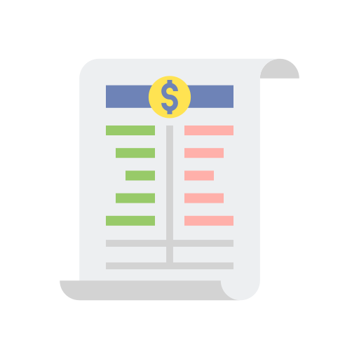 Ikon av et regnskapsark